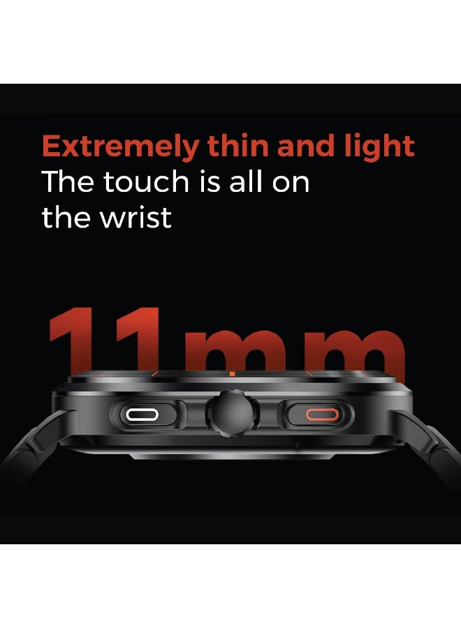 Trands SW190 Smart Watch for Men & Women – 1.43" HD Screen, Bluetooth Calling, IP67 Waterproof, Fitness Tracker with Heart Rate & Sleep Monitor, Premium Magnetic Mesh Band – Black - Image 4